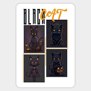 Black cat Magnet